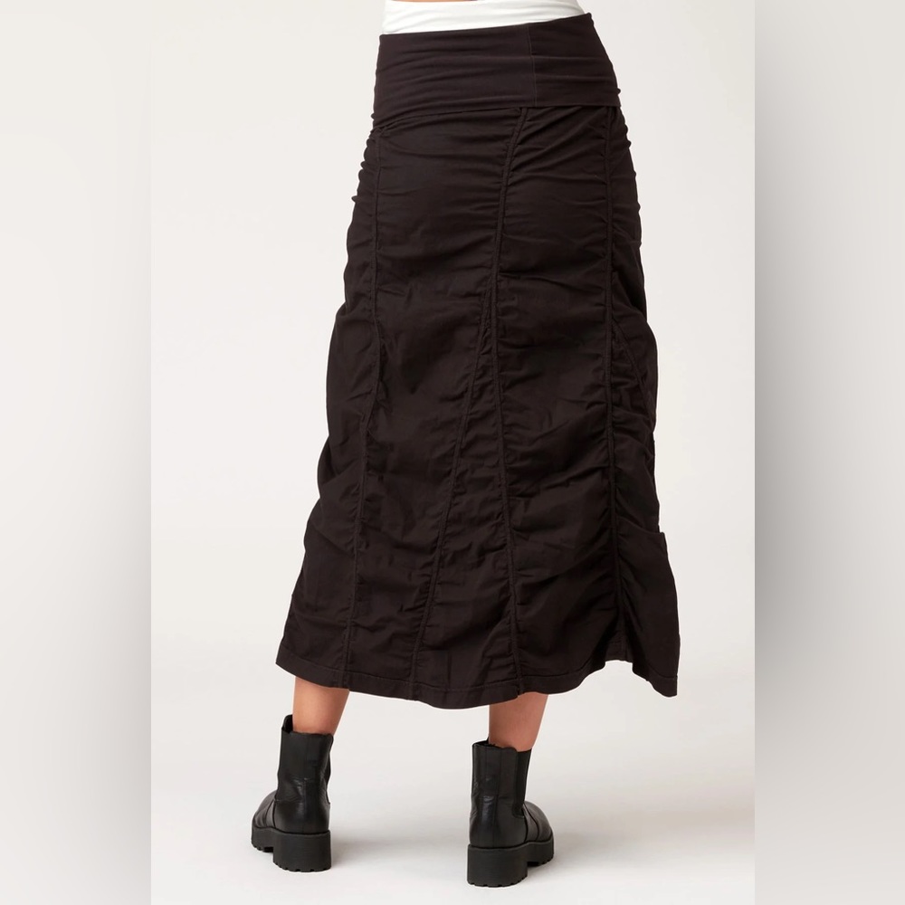 XCVI Fold Over Waistband Maxi Peasant Gored Skirt - Picture 2 of 4